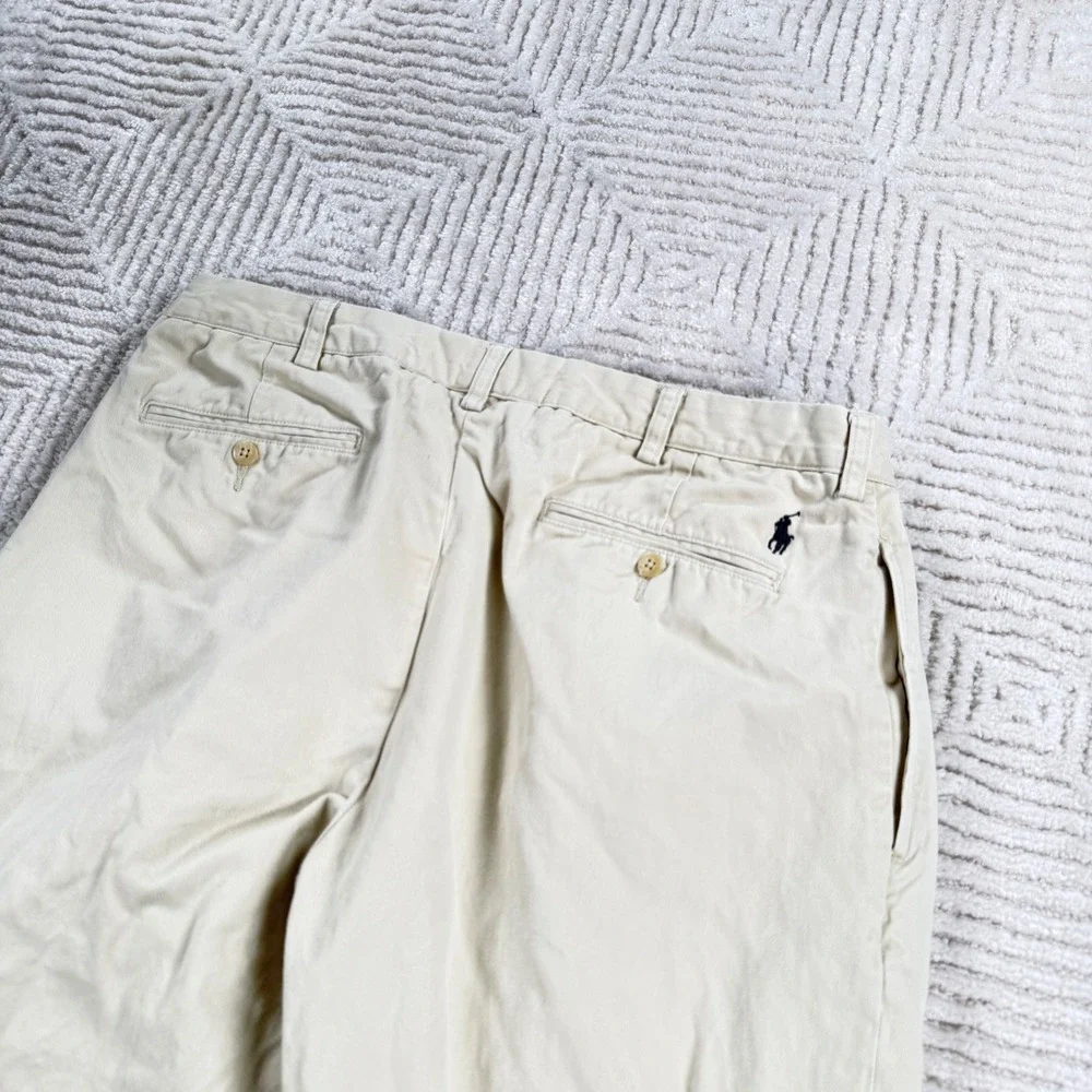 Polo Ralph Lauren Ethan Pant Mens 36x34 Beige Chinos Preppy VTG Y2K Old Money